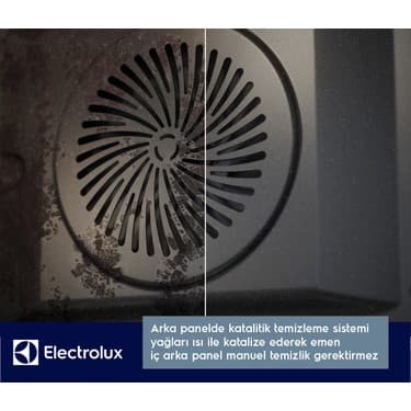 Electrolux KODEF70X Steambake Buhar Ilaveli Katalitik Temizleme Sistemli 72 Lt Xxl Dekorlu Siyah Cam Ankastre Fırın 3