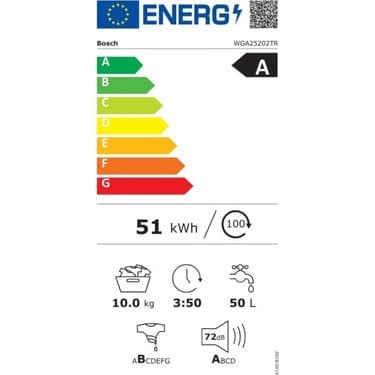 Bosch WGA25202TR 1200 Devir 10 kg Çamaşır Makinesi 5
