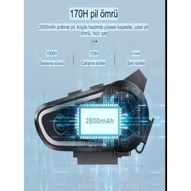 Deanb A60 IP67 Su Geçirmez HD Stereo Ses RGB 5.3 BT Motosiklet Kulaklık Motor Kask İNTERKOM Kulaklığı 3
