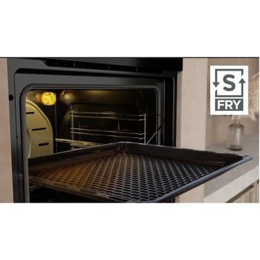 Silverline BO65P4B01 Buhar Destekli + Airfryer Özellikli Siyah Cam Ankastre Fırın 2