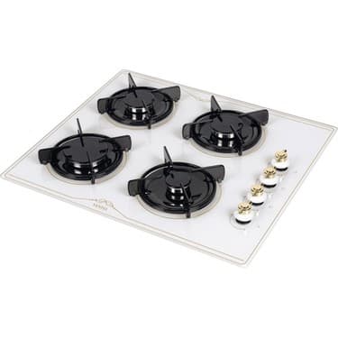 Vestel Gazlı Ankastre Ocak 4 Gözü Beyaz Cam Yüzeyle Modern Tasarım 60 cm 2