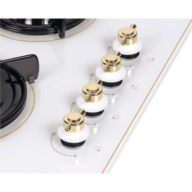 Vestel Gazlı Ankastre Ocak 4 Gözü Beyaz Cam Yüzeyle Modern Tasarım 60 cm 4