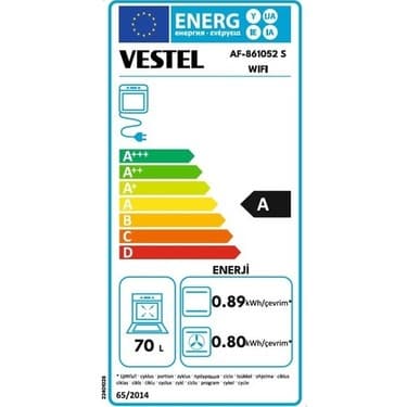 Vestel AF-861052 S Wıfı 69 Lt A Enerji Sınıfı Ankastre Fırın 8