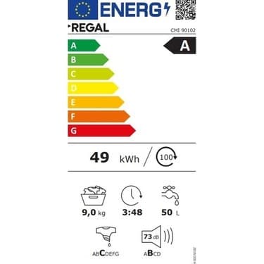 Regal Cmı 90102 9 kg 1000 Devir A Enerji Sınıfı Çamaşır Makinesi 8