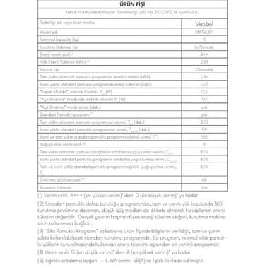 Vestel  KM 105301 10 kg Kurutma Makinesi 3