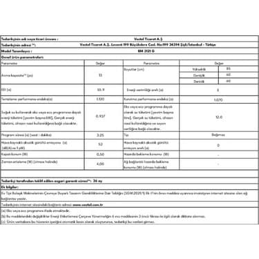 Vestel Bm 3121 G Bulaşık Makinesi 4