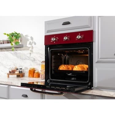 Vestel AF-6682 Retro Bordo 69 Lt A Enerji Sınıfı Ankastre Fırın 5
