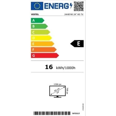 Vestel 24H8740 24'' 60 Ekran Uydu Alıcılı HD Ready LED TV 6