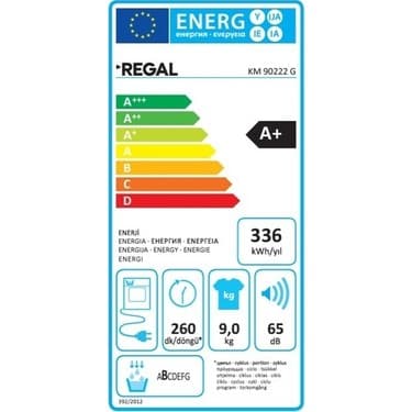 Regal Km 90222 G 9 kg A+ Isı Pompalı Kurutma Makinesi 2