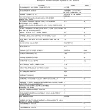 Vestel 50UA9740 50'' 126 Ekran Uydu Alıcılı 4K Ultra HD Smart Android LED TV 6