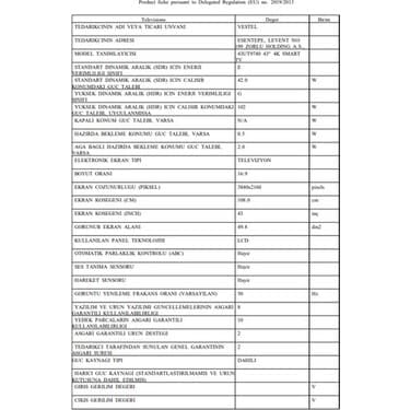 Vestel 43UT9740 43'' 108 Ekran Uydu Alıcılı 4K Ultra HD Smart LED TV 7