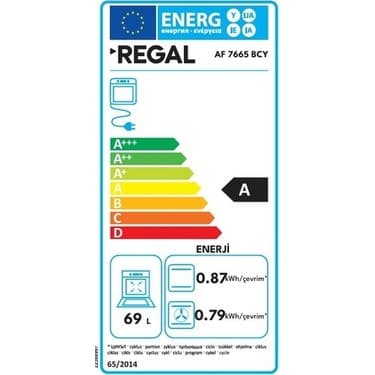 Regal AF 7665 BCY A Enerji Sınıfı Elektroturbo Ankastre Fırın 2