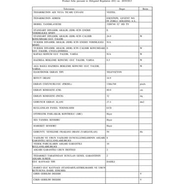 Vestel 32H8740 32'' 80 Ekran Uydu Alıcılı HD Ready LED TV 8