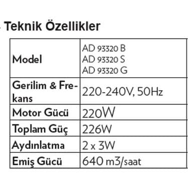 Vestel AD-93320 S Eğimli Davlumbaz Duvar Tipi Siyah Cam Yüzeyli 90 cm 640 m3/sa Hava Debisi 5