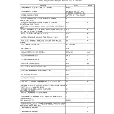 Vestel 43FT9740 43'' 108 Ekran Uydu Alıcılı Full HD Smart LED TV 7