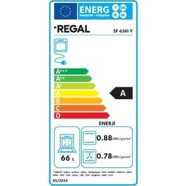 Regal SFR4 6361 Y Solo Fırın - Beyaz 2