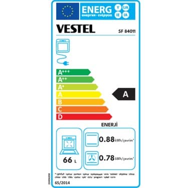 Vestel SF 84011 4 Gözü Gazlı A Enerji Sınıfı Solo Fırın 7