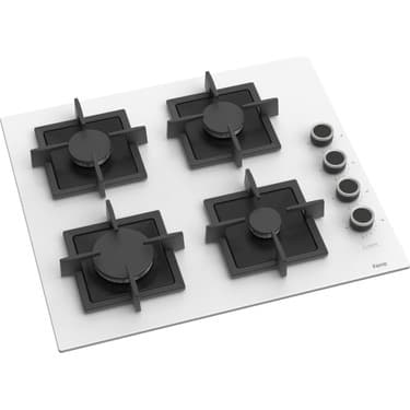 Ferre SC206 Beyaz Cam Ankastre Ocak (Döküm Izgara) 3