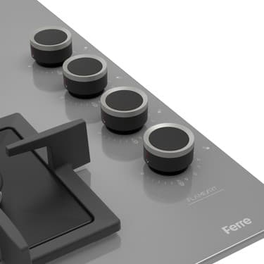 Ferre SC208 Gri Cam Ankastre Ocak (Döküm Izgara) 2