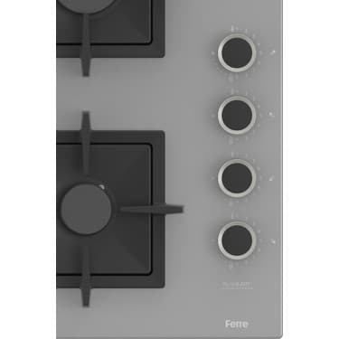 Ferre SC208 Gri Cam Ankastre Ocak (Döküm Izgara) 5