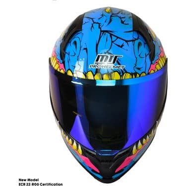 Motoanl Motosiklet Kask Ece 22.R06 Güneş Vizörlü Full Face Motor Kaskı Kraken Yeni 2