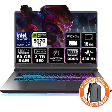 Asus Rog Strix G18 Intel Core Ultra 9 275HX 64GB 2tb SSD Rtx 5070TI 12GB  5