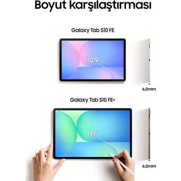 Samsung Galaxy Tab S10 FE+ 8GB 128GB SM-X620 Tablet-Gri 5