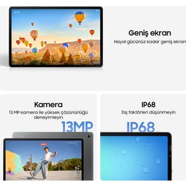 Samsung Galaxy Tab S10 FE+ 8GB 128GB SM-X620 Tablet -Gümüş 4