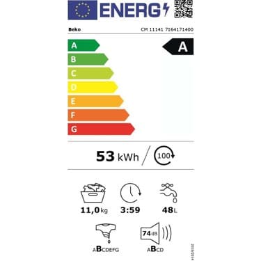 Beko cm 11141 A Enerji Sınıfı 11 kg 1400 Devir Çamaşır Makinası 8