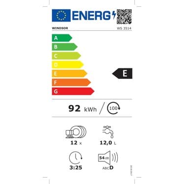Windsor WS 3514 5 Programlı 12 Kişilik Bulaşık Makinesi 8