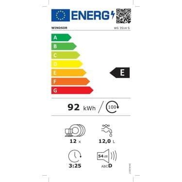 Windsor WS 3514S 5 Programlı 12 Kişilik Gri Bulaşık Makinesi 8