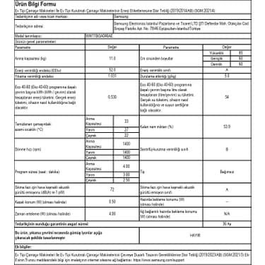 Samsung WW11BGA046AEAH 11 Kg 1400 devir Çamaşır Makinesi 4
