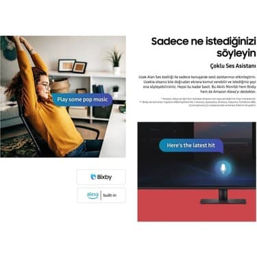 Samsung 43” 109CM UHD Akıllı Smart Monitör TV 4K Ultra HD Görüntü Şık Ince Tasarım + Logitech Kablosuz Klavye 5