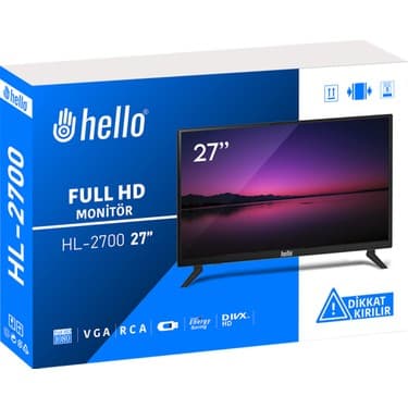 Ayt HL-2700 27 Inç 68 Ekran VGA HDmı Rca Monitörü LCD LED TV Ev ve Oto Araç Kullanımına Uygun 3