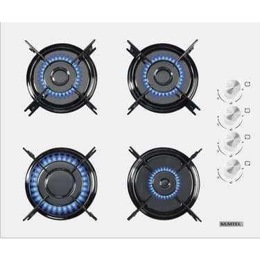 Kumtel Home Basic Beyaz Cam Ankastre Set 3