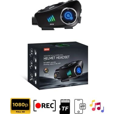Serreha Kamera Interkom Kulaklık Q28 Motosiklet Kask Bluetooth Kulaklık 1080P 2