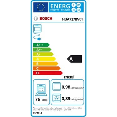 Bosch HUA717BV0T 76 Lt 8 Programlı Buhar Destekli Beyaz Ankastre Fırın 3