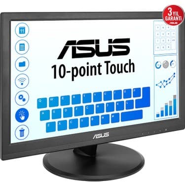 Asus Kurumsal VT169HE 15.6 IPS 1920X1080 5ms 60Hz 220CD HDMI VGA Vesa 3yıl 10 Parmak Dokunmatık, Eyecare Monitör 5