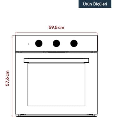 Kumtel Aynalı Flotal Cam Ankastre Fırın 4 Prog. B66-SF2(MT) 3