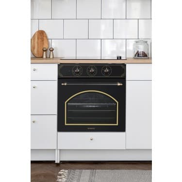 Kumtel Rustik Siyah Cam Ankastre Fırın 4 Prog. B66-SF3(MT) 2