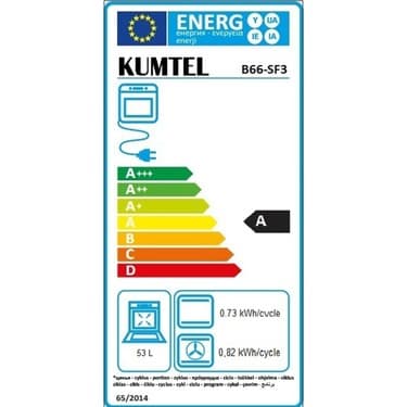 Kumtel Rustik Siyah Cam Ankastre Fırın 4 Prog. B66-SF3(MT) 4