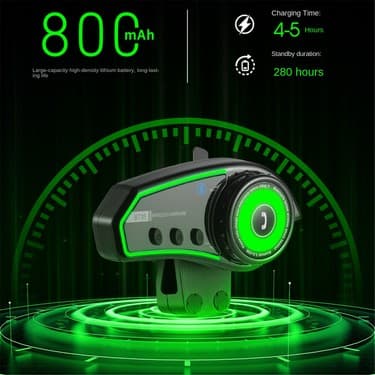 Zuomee Motosiklet Bluetooth Kulaklıkları Bluetooth 5.0 800MA Pil (Yurt Dışından) 4