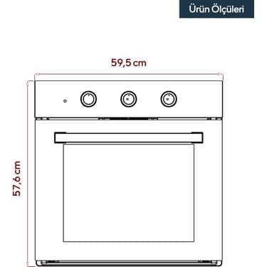 Kumtel Aynalı Flotal Cam Ankastre Fırın 4 Prog. B66-SF3(MT) 3