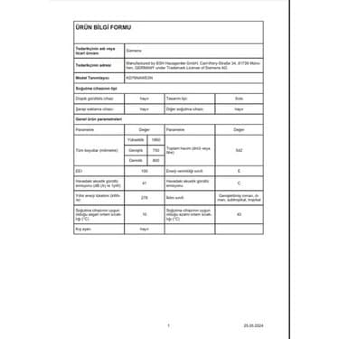 Siemens KD76NAWE0N E Enerji Sınıfı 542 L Üstten Donduruculu No-Frost Buzdolabı Beyaz 6
