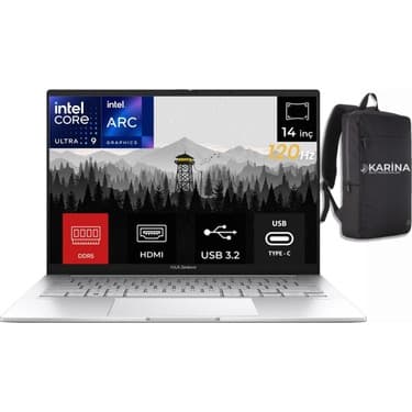 Asus Zenbook 14 Intel Core Ultra 9 285H UX3405CA-PP489W-00 32GB 1tb Intel® Arc Graphics Windows 11 Home 14 Inç 3k OLED 120Hz 0.2ms IPS Taşınabilir Bilgisayar 2