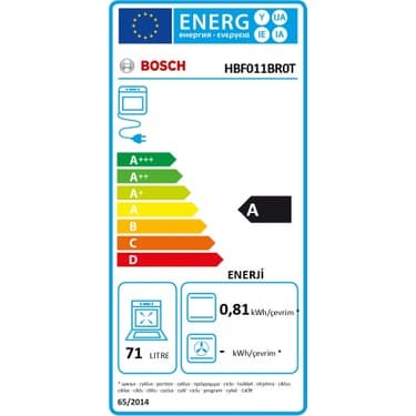 Bosch HBF011BR0T 71 Lt 4 Programlı Inox Ankastre Fırın 4