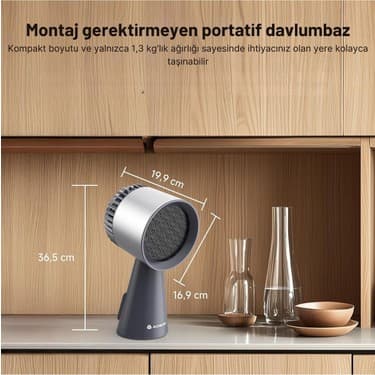 Aobosi Taşınabilir Davlumbaz, Değiştirilebilir Filtreli, Yüksek Verimli 2