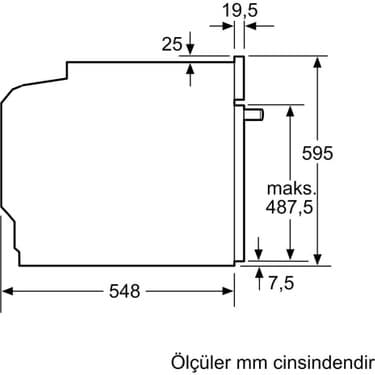 Bosch HUA736EV0T Ankastre Fırın Buhar Destekli Beyaz 4