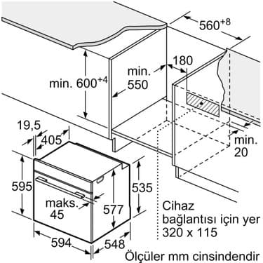 Siemens HU736AEV0T Ankastre Fırın Buhar Destekli Beyaz 5
