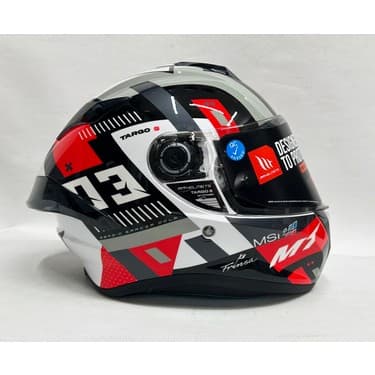 MT Targo S Sergio Garcia B5 Şeffaf Vizörlü V-14B Kapalı Kask Parlak Renk 4